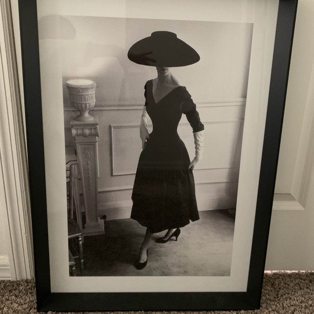 Elegant Black and White Fashion Art Print